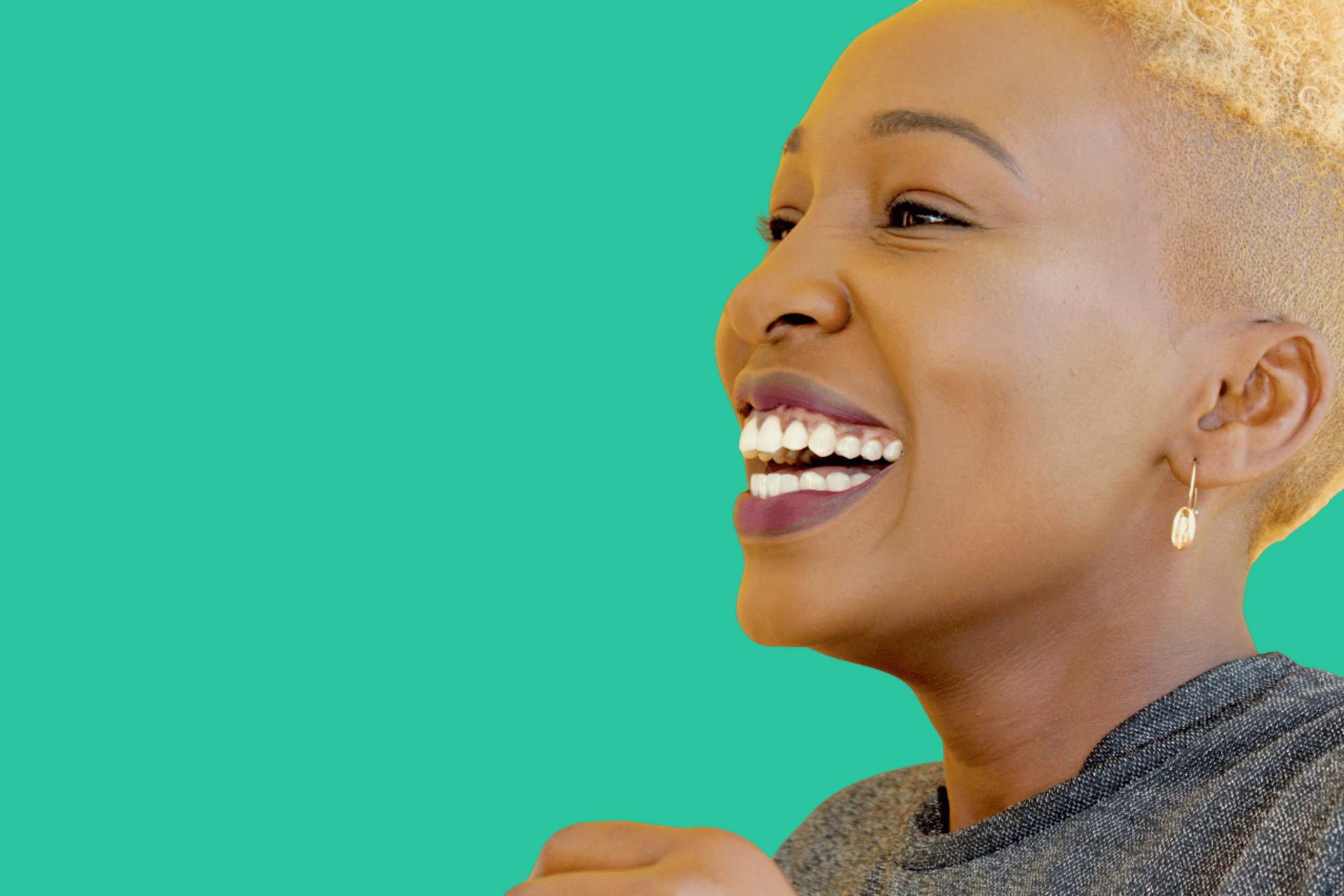 African lady smilling 