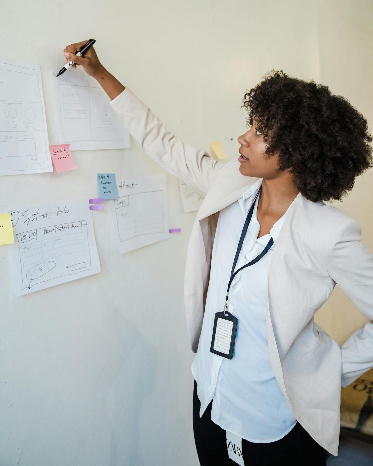 Young Woman Presenting Brand Strategy